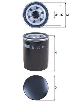 YAĞ FİLTRESİ PALIO 1.2 (97-02) KIA SPORTAGE 2.0-2.0İ 16V (99-03) - MAHLE - OEM 3891893