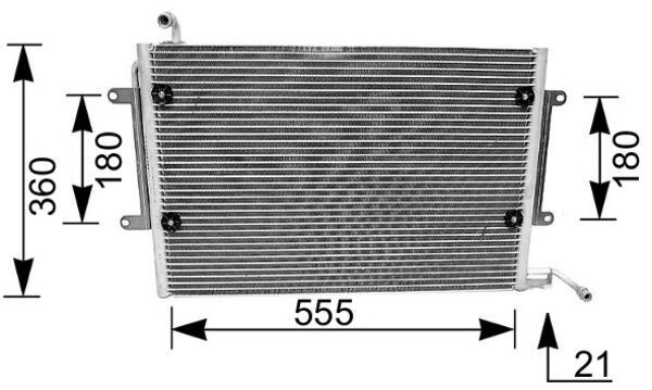 A/C-Kondensator VW GOLF III / VENTO - MAHLE