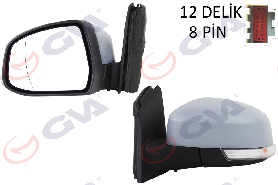 DIŞ DİKİZ AYNASI SOL FORD FOCUS 12> ELEKTRİKLİ ISITMALI ASTARLI SİNYALLİ SENSÖRLÜ KÖR NOKTALI - GVA - OEM BM51
