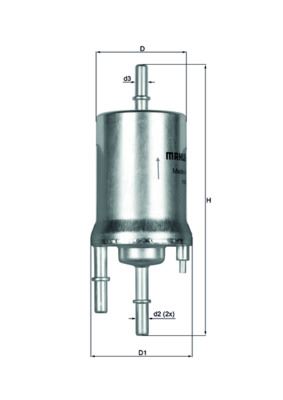 YAKIT FILTRESI (JETRONIK) VOLKSWAGEN POLO 12-14 01/ - MAHLE FILTRE - OEM 6Q0201051