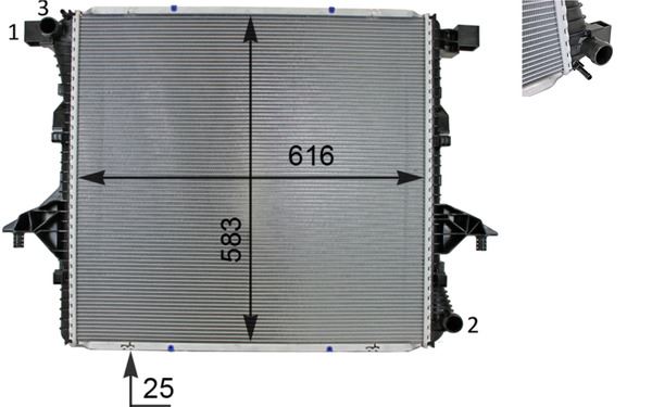 Kühlmittelkühler VW AMAROK - MAHLE