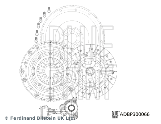 DEBRİYAJ VOLANLI KİT (VOLANT+SET+RULMAN) P207-P208 - BLUEPRINT - OEM 0532.T4