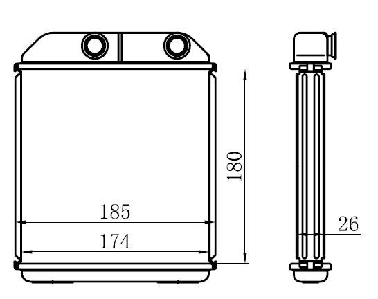 KALORİFER RDAYATÖRÜ BRAZİNG L200 (180x174x26) - ORIS - OEM MR315932
