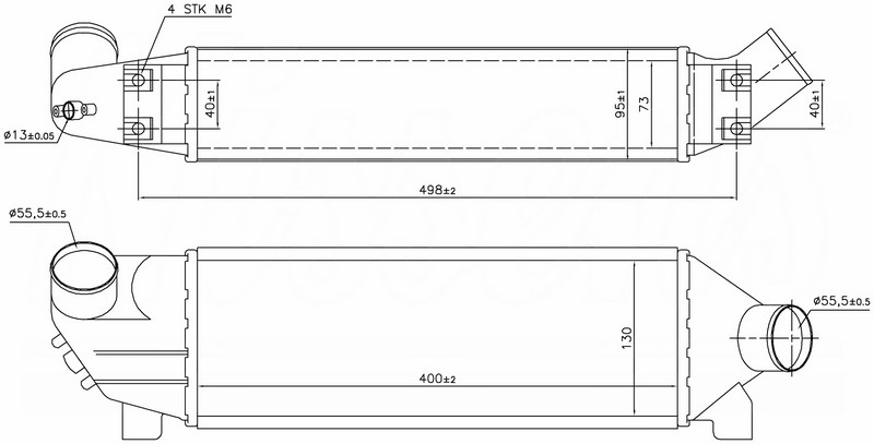 TURBO RADYATÖRÜ FORD TRANSİT 01> 2.0 TDCİ (ÖNDEN ÇEKER) - ORIS - OEM ME1C15