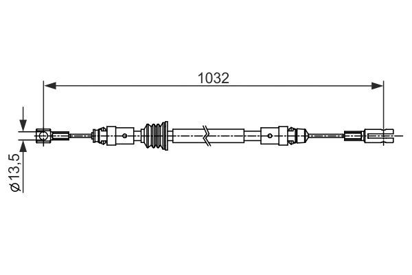 EL FREN TELİ ÖN MASTER III 3300-3500 L2-L3 TR-AV 2 - BOSCH - OEM 364024124R