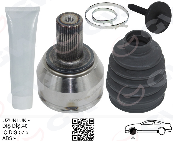 ÖN AKS KAFASI DIŞ SAĞ-SOL MONDEO 1.6 BENZINLI 07>14 - GVA - OEM 7G913A327AB