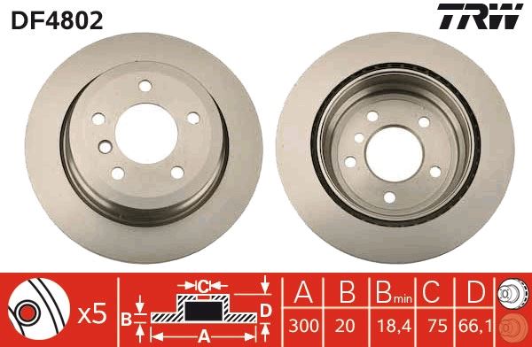 FREN DISKI ARKA BMW E81 E87 E90 E91 E92 E93 E84 - TRW - OEM 34216864901