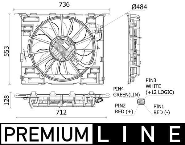 KOMPLE FAN 600 W 12 V PREMIUM LINE BMW G30 G31 G32...