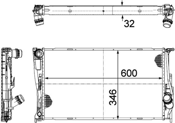 Kühlmittelkühler BMW 3 (E90/91/92/93) - MAHLE