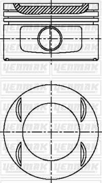 (x) MOTOR PİSTON+SEGMAN (STD) P406-P806-P605 R-P30...