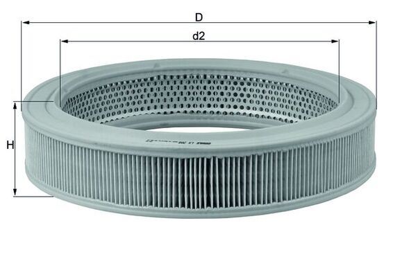 (x) HAVA FİLTRESİ GOLF III 1.6 (92-97) SANTANA (81-84) SCROCCO (80-83) POLO (92-99) - MAHLE - OEM 052126620A