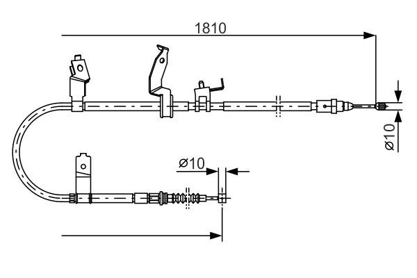 FREN TELİ. 1810 MM — BOSCH 1987482052 - BOSCH