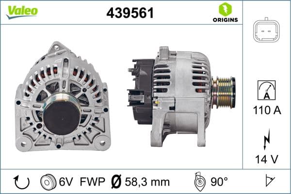 ALTERNATÖR 14V 110A RENAULT CLIO II 01> KANGOO ...