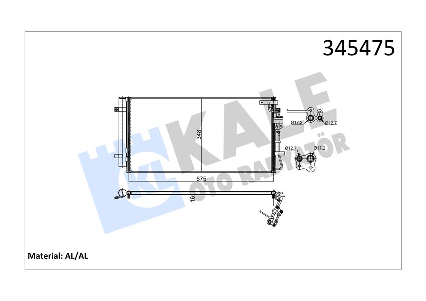 KONDENSER AL/AL CARENS III - KALE - OEM 976061D200