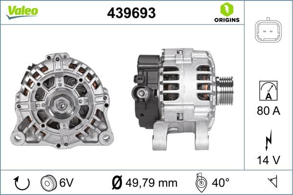 ALTERNATÖR 90A P206-P207-P307-C2-C3-C4 1.4-1.6 16V...