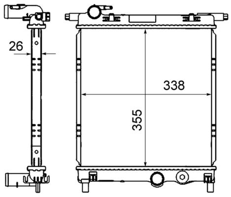 Kühlmittelkühler VW UP/ SEAT MII — MAHLE CR831000S - MAHLE