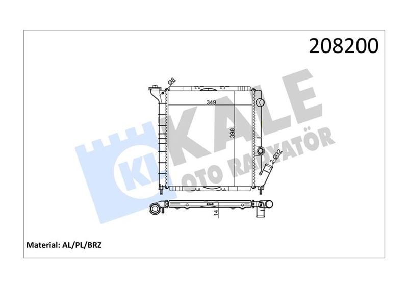 RADYATOR R9 GTL (2 SIRA PA) 2 SIRA PA - KALE - OEM 7700773968