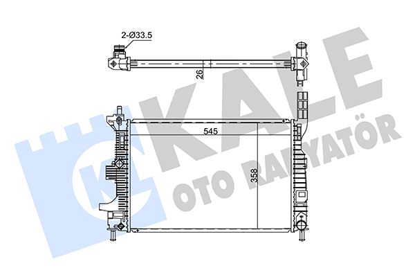 SU RADYATOR C-MAX II/GRAND C-MAX/FOCUS III 13> 1.6D TRANSIT CONNECT/TOURNEO CONNECT - KALE RADYATOR - OEM BV618005BD