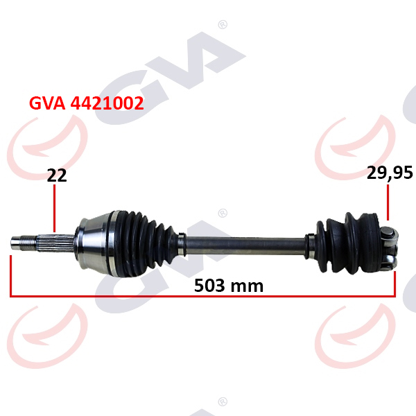 KOMPLE AKS SOL PALIO 1.2-1.4-1.6 16V (AKS LALE`SİZ)(503mm) - GVA - OEM 46307898