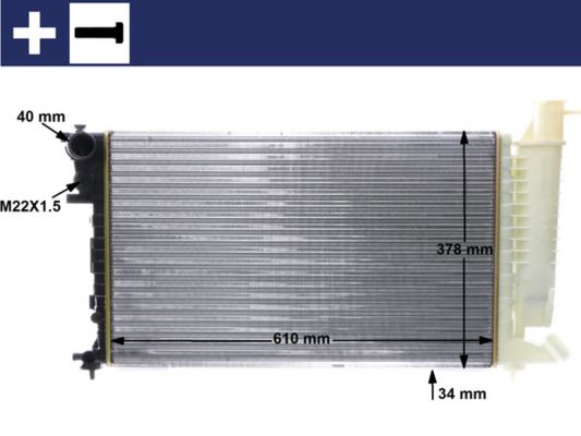 Kühlmittelkühler CITOROEN ZX / PEUGEOT 306 - MAHLE
