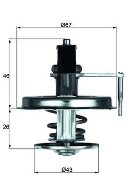 TERMOSTAT 84 °C MERCEDES S-CLASS M116 M117 W126 C126 - MAHLE - OEM A1162000215
