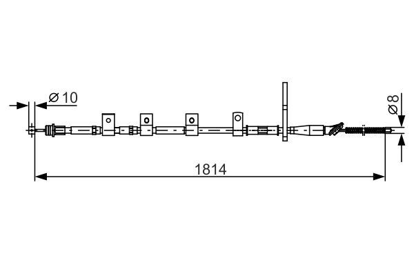 FREN TELİ. 1814 MM — BOSCH 1987482357 - BOSCH