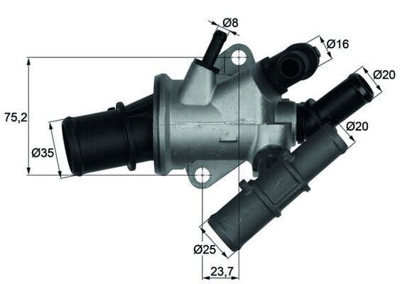 TERMOSTAT (KOMPLE) DOBLO 1.9 D 01=> (88C)