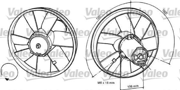 FAN MOTORU GOLF III-IV-CADDY II-PASSAT-CORDOBA (93...