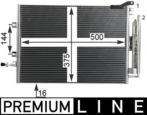 A/C-Kondensator RENAULT CLIO III — MAHLE AC720000P - MAHLE