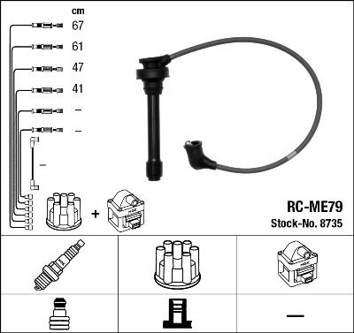 RC-ME79 ATEŞLEME KABLOSU - NGK