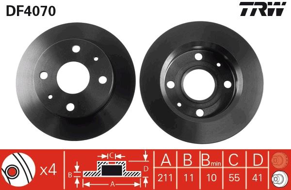 ÖN FREN AYNASI CUORE VI 03>(211x11x10) - TRW - OEM 4351297204000