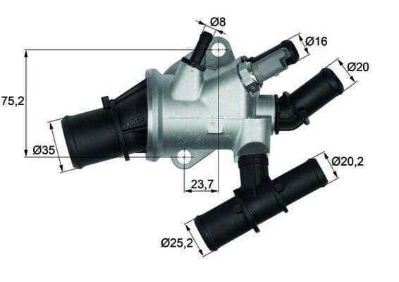 TERMOSTAT (KOMPLE) (88C) FIAT STILO (04-06)ALFA RO...