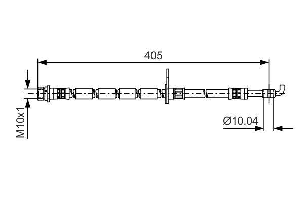 ÖN FREN HORTUMU SAĞ 405 MM FORD B-MAX 12> FİEST - BOSCH - OEM 8V512078AD