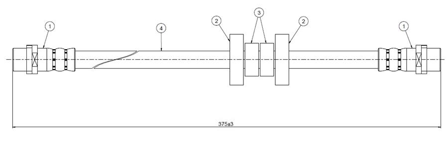 ÖN FREN HORTUMU TRANSPORTER T4 96> - CAVO - OEM 701611701A