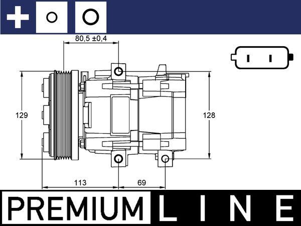 A/C-Kompressor FORD COUGAR (EC_) — MAHLE ACP101000P - MAHLE