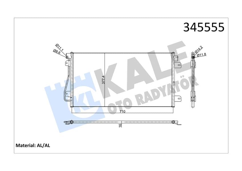 KLİMA RADYATÖRÜ RENAULT MASTER II 01>06 OPEL MO...