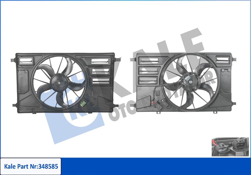 FAN MOTORU (DAVLUMBAZLI) TRANSIT TOURNEO CUSTOM V362 2.2 14>17 - KALE - OEM BK218C607BB