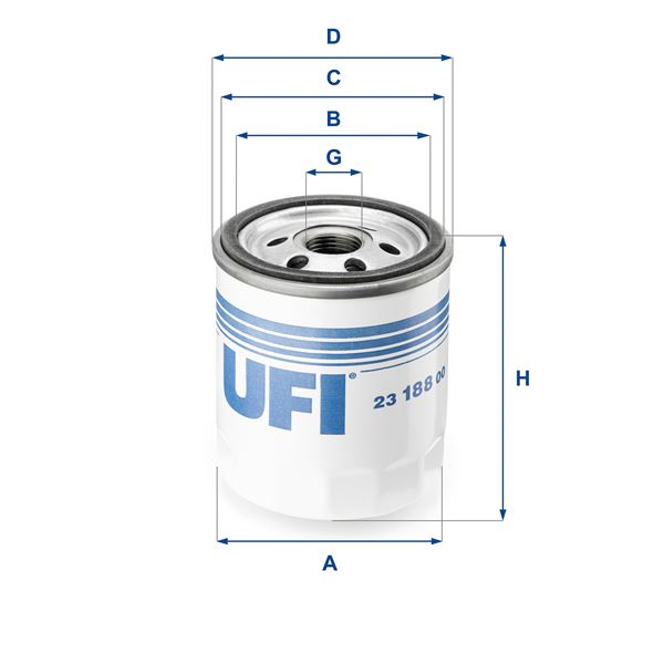 YAĞ FİLTRESİ FORD FOCUS/MONDEO/FIESTA/MAZDA/ESCORT-1.25-1.4-1.6 BENZİN - UFI - OEM EM5G