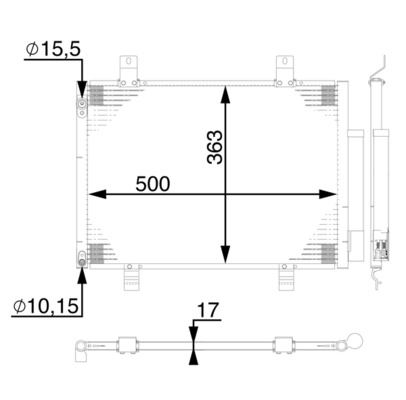 A/C-Kondensator SUZUKI SWIFT — MAHLE AC77000S - MAHLE