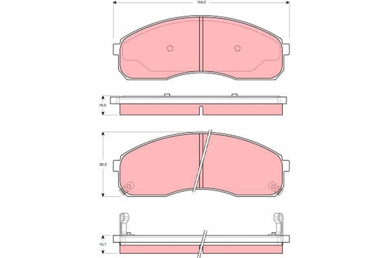 ÖN FREN BALATA KIA PREGIO 2,7L J2 99-04 / CARNIVAL 2.9L 00-05 - TRW - OEM 0K75A3328Z