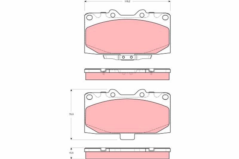 ÖN FREN BALATA SUBARU IMPREZA WRX 2,0L EJ205 TURBO (GD GG kasa) 01-06 / NISSAN 200SX 2,0L SR20DET TURBO (S14 kasa) 94-99 - TRW - OEM 26296FA100
