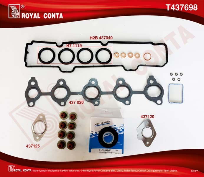 MOTOR ÜST TAKIM CONTA (REINZ KEÇELİ&S.LASTİKLİ ) (...