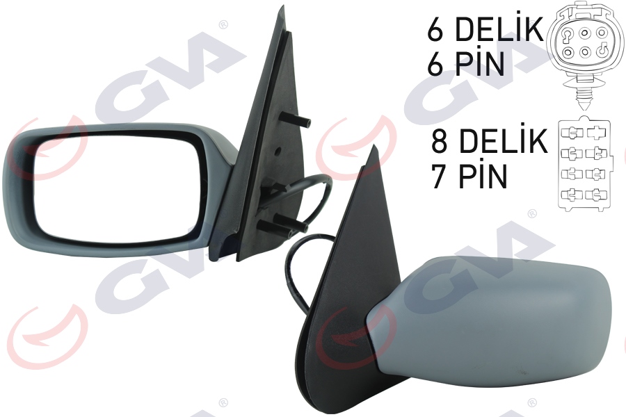 DIŞ DİKİZ AYNASI ELEKTRİKLİ ISITMALI ASTARLI SOL FİESTA 99-01 - GVA - OEM XS61