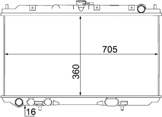 Kühlmittelkühler NISSAN ALMERA N16 00- — MAHLE CR1489000S - MAHLE