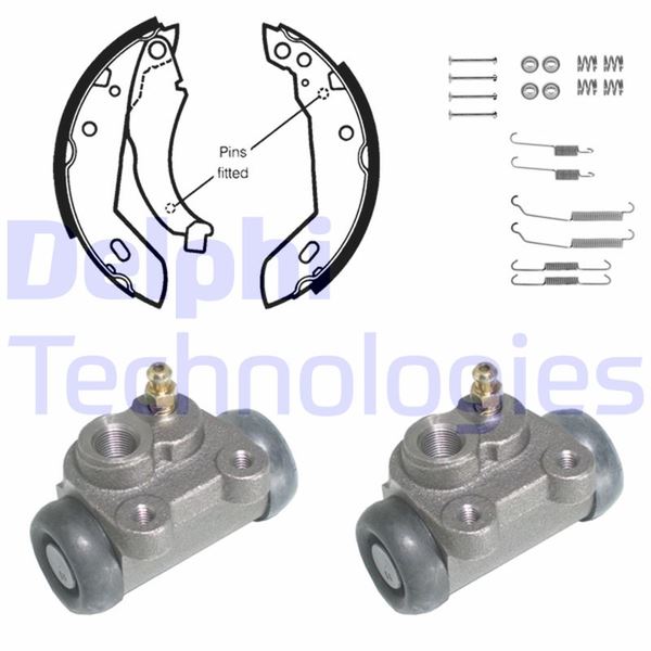 FREN PABUÇ KİTİ ARKA RENAULT 5. CLİO 01/88>02/98 - DELPHI