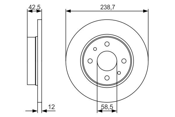 FREN DİSKİ ÖN LADA SAMARA 86>99 VEGA 95>05 ( - BOSCH - OEM 21083501070