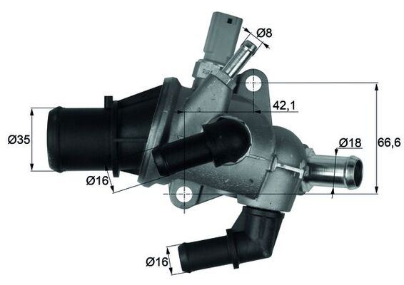 TERMOSTAT (KOMPLE) ALFA ROMEO 145 (930_) 83C - MAHLE - OEM 46550153