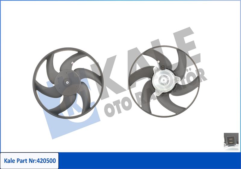 FAN MOTORU CITROEN BERLINGO-XANTIA-ZX-XANTIA-XSARA PEUGEOT P306-P406-PARTNER(250W-335mm) - KALE - OEM 1250.F1