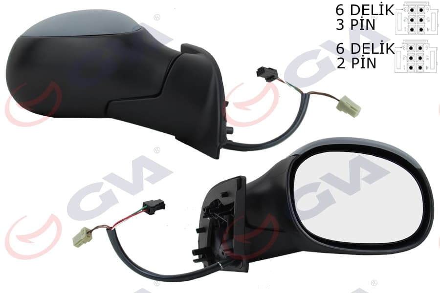 DIŞ DİKİZ AYNASI SAĞ C3 02> ELEKTRİKLİ+ISITMALI...