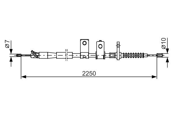 FREN TELİ. 2250 MM - BOSCH
